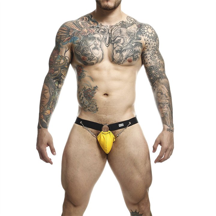 MOB - DNGEON YELLOW JOCKSTRAP WITH CHAINS ONE SIZE - D-243423 - Teknashop Ltd