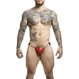 MOB - DNGEON SNAP JOCKSTRAP RED ONE SIZE - D-243424 - Teknashop Ltd
