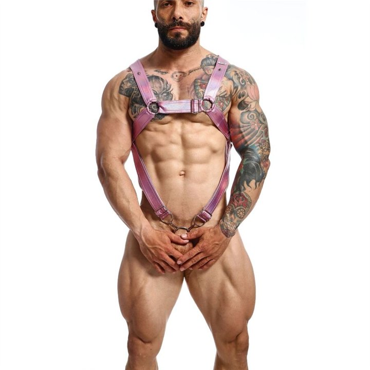 MOB - DNGEON CROSSED PENIS HARNESS ONE SIZE - D-243404 - Teknashop Ltd