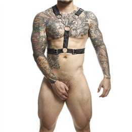 MOB - DNGEON SILVER HARNESS WITH CHAINS ONE SIZE - D-243438 - Teknashop Ltd