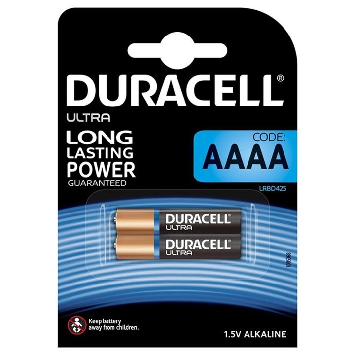 DURACELL - ULTRA POWER BATTERY ALCALINA AAAA MX2500 1,5V 2 UNITS - D-225370 - Teknashop Ltd