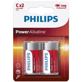PHILIPS - POWER BATTERIES PILA C LR14 PACK 2 - D-225629 - Teknashop Ltd