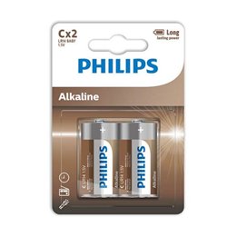 PHILIPS - ALKALINE BATTERIES C LR14 BLISTER*2 - D-228436 - Teknashop Ltd