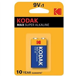 KODAK - MAX ALKALINE BATTERY 9V LR61 - D-231875 - Teknashop Ltd