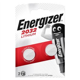 ENERGIZER - BATTERY LITHIUM BUTTON CR2032 3V 2 UNIT - D-233538 - Teknashop Ltd