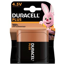 DURACELL - PLUS POWER 100 ALKALINE BATTERY 4.5V 3LR12 BLISTER*1 - D-233556 - Teknashop Ltd