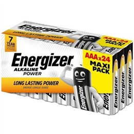 ENERGIZER - ALKALINE POWER AAA ALKALINE BATTERY LR03 BOX*24 (3 BOXES*8 BATTERIES) - D-242519 - Teknashop Ltd