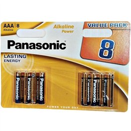 PANASONIC - BRONZE ALKALINE AAA BATTERY LR03 BLISTER*8 - D-242537 - Teknashop Ltd