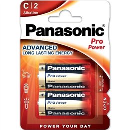 PANASONIC - PRO POWER ALKALINE C BATTERY LR14 BLISTER*2 - D-242542 - Teknashop Ltd