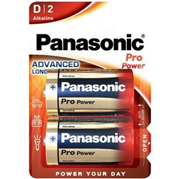PANASONIC - PRO POWER ALKALINE D BATTERY LR20 BLISTER*2 - D-242543 - Teknashop Ltd