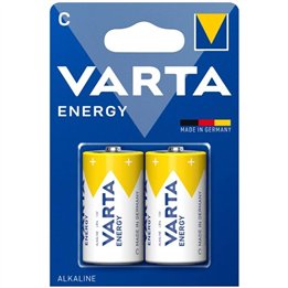 VARTA - ENERGY ALKALINE BATTERY C LR14 BLISTER*2 - D-242549 - Teknashop Ltd