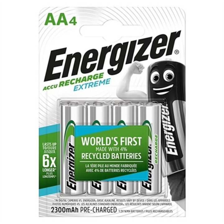 ENERGIZER - EXTREME RECHARGEABLE BATTERY HR6 AA 2300mAh 4 UNIT - D-230460 - Teknashop Ltd
