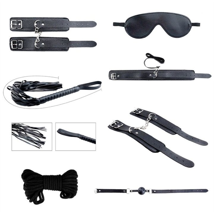ALIVE - SECRET DESIRES KIT 7 PIECES BDSM BLACK - D-237163 - Teknashop Ltd