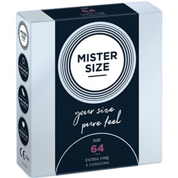 MISTER SIZE - CONDOMS SIZE XXL 64 MM (3 UNITS) - D-242274 - Teknashop Ltd