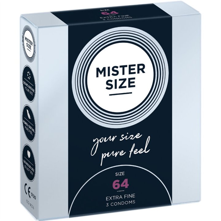 MISTER SIZE - CONDOMS SIZE XXL 64 MM (3 UNITS) - D-242274 - Teknashop Ltd