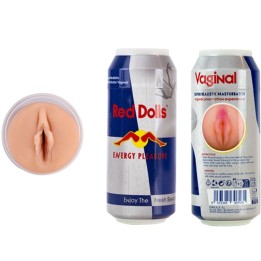 ALIVE - RED DOLL MALE MASTURBATOR VAGINA ENERGETIC DRINK CAN - D-245091 - Teknashop Ltd