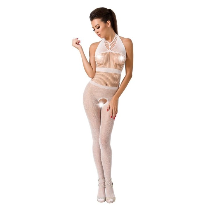 PASSION - WOMAN BS048 WHITE BODYSTOCKING ONE SIZE - D-222681 - Teknashop Ltd