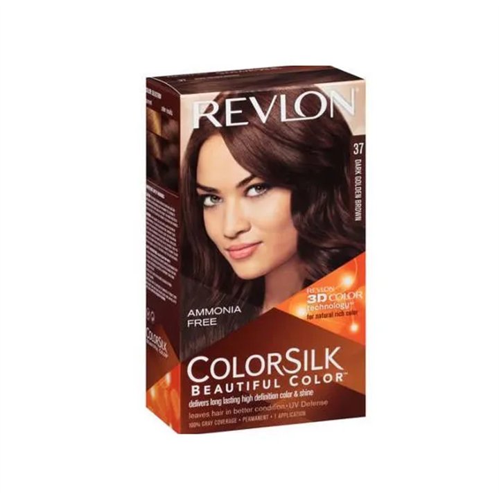 Revlon Colorsilk Ammonia Free 37 Dark Golden Brown  - unisex - Teknashop Ltd