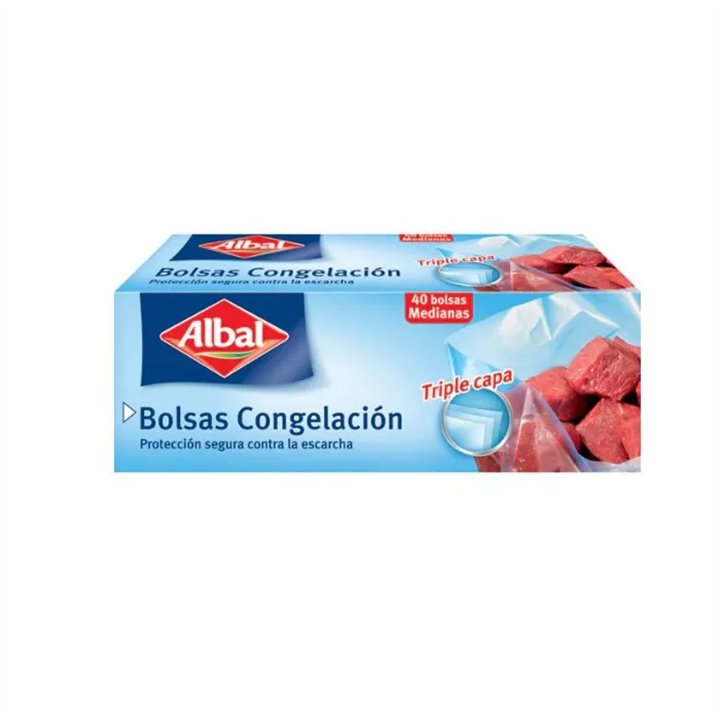 Albal Medium Triple Layer Freezing Bag 40 Units - unisex - Teknashop Ltd