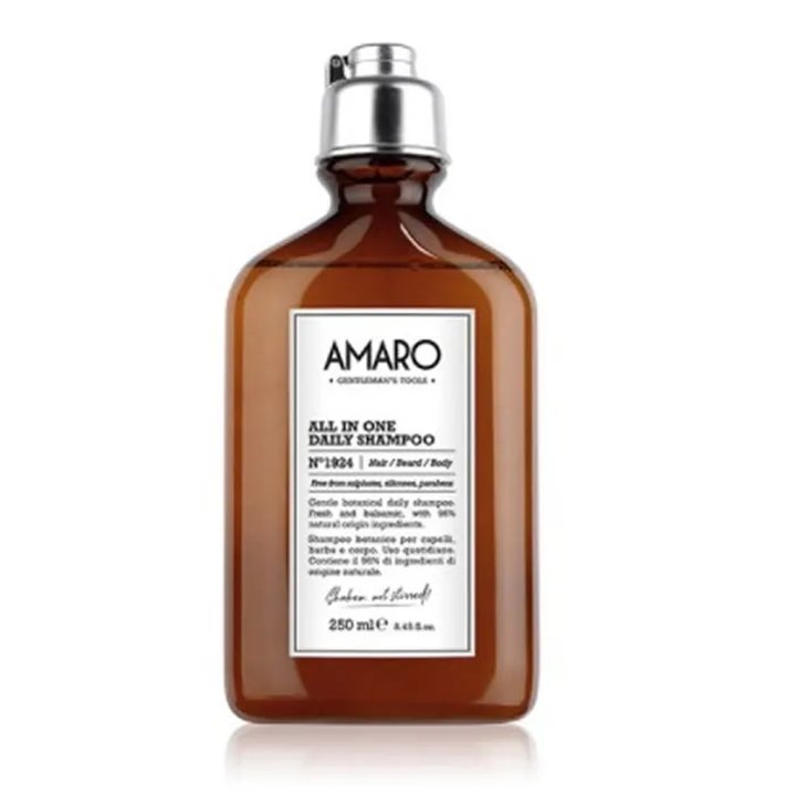 Farmavita Amaro All In One Daily Shampoo N1924 Hair-Beard-Body 250ml - unisex - Teknashop Ltd