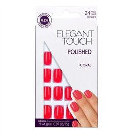 Elegant Touch Core Colour Nails With Glue Short Stiletto Blush Suede 24 U - unisex - Teknashop Ltd