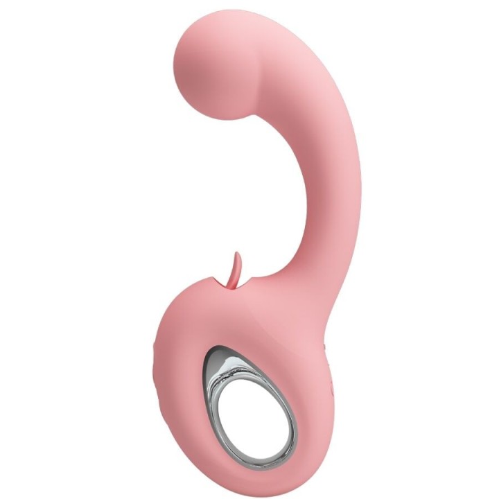 PRETTY LOVE - ERYNNYES G-SPOT VIBRATOR + CLITORIS STIMULATOR 10 VIBRATIONS PINK - D-242904 - Teknashop Ltd