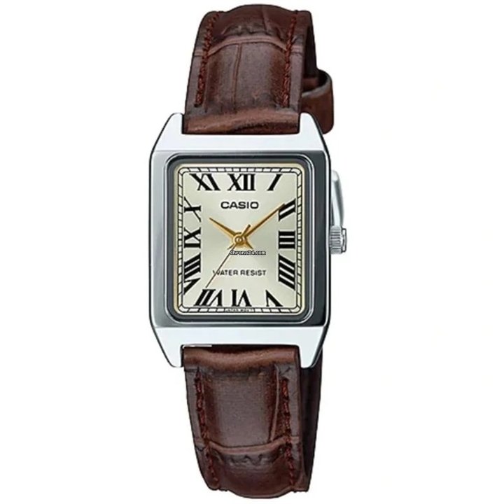 CASIO COLLECTION Mod. LADY TANK, ALLOY, LEATHER - CHAMPAGNE - WW.LTP-V007L-9BUDF - Teknashop Ltd