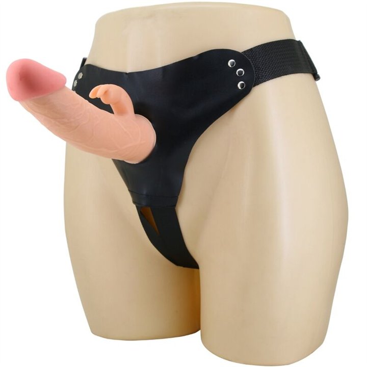 PRETTY LOVE - MAVIS HARNESS UNIVERSAL BRIEFS WITH DILDO 19 CM NATURAL - D-239743 - Teknashop Ltd