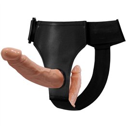 BAILE - ULTRA PASSIONATE DOUBLE DILDOS WITH HARNESS - D-231160 - Teknashop Ltd