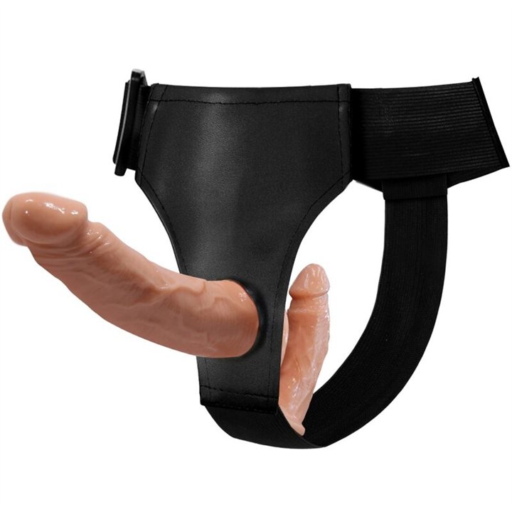 BAILE - ULTRA PASSIONATE DOUBLE DILDOS WITH HARNESS - D-231160 - Teknashop Ltd