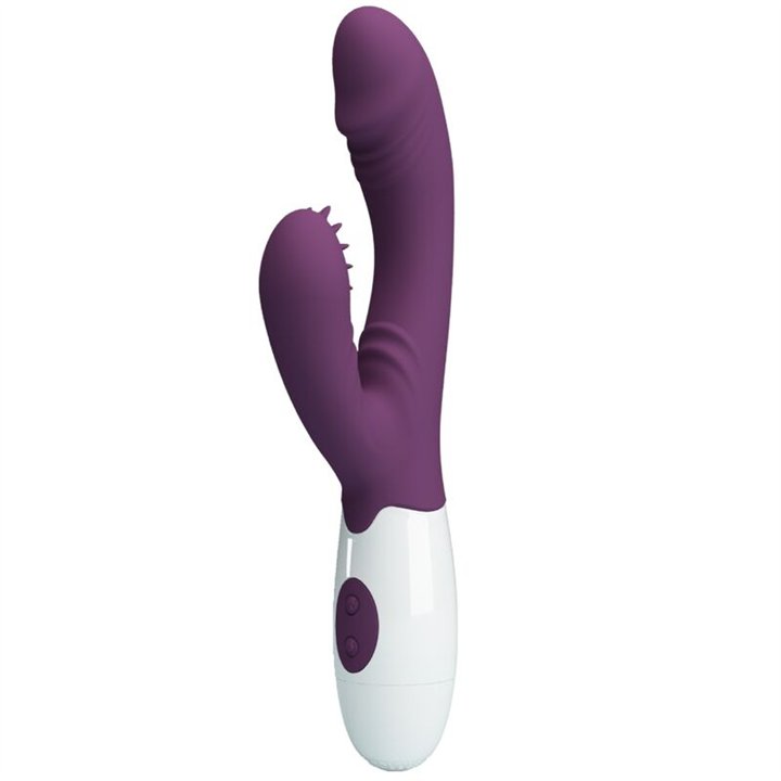 PRETTY LOVE - ANDRE RABBIT VIBRATOR & G-POINT STIMULATOR PURPLE - D-239770 - Teknashop Ltd