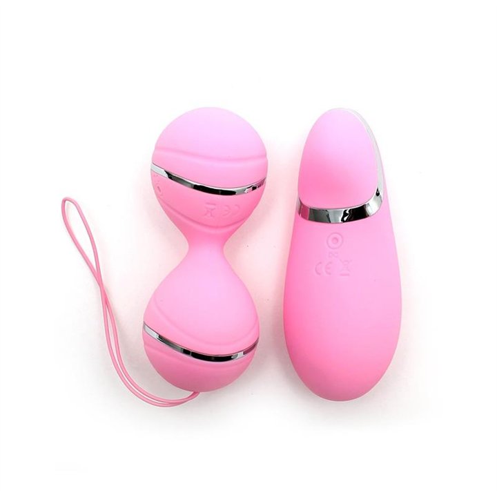 Vibrating Lay-on Kegelball set Ibiza Pink - R2542 - Teknashop Ltd
