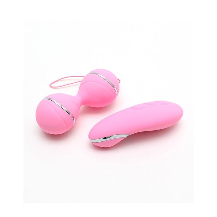 Vibrating Lay-on Kegelball set Ibiza Pink - R2542 - Teknashop Ltd