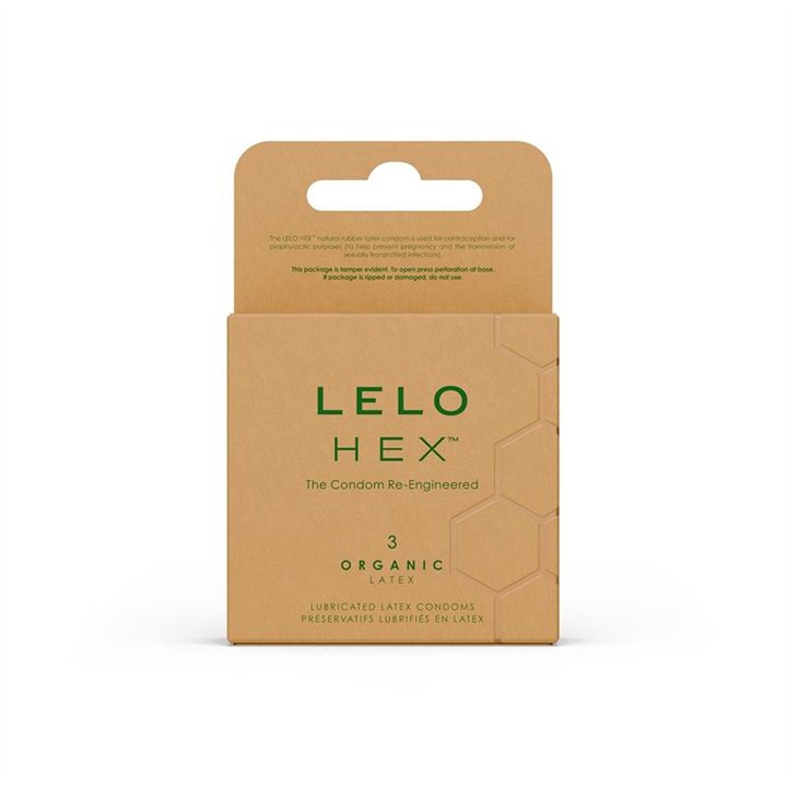 HEX Condoms Organic 3 units - L-885A - Teknashop Ltd