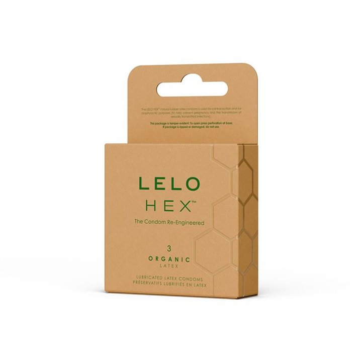 HEX Condoms Organic 3 units - L-885A - Teknashop Ltd
