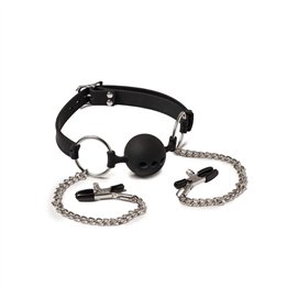 Breathable Mouthgag and Nipple Clamps - R9166 - Teknashop Ltd