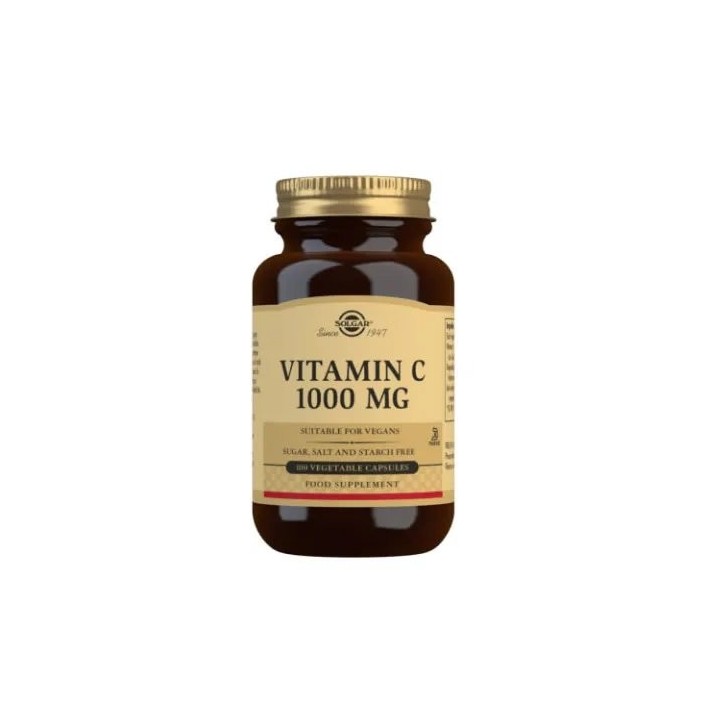 Solgar Vitamin C 1000 mg Vegetable Capsules - Pack of 100 - unisex - Teknashop Ltd