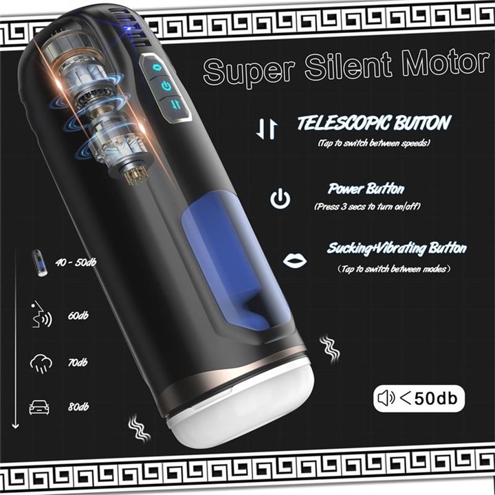 Cosima Masturbator with Thrusting, Vibration and suction efect - SQ-MA70079 - Teknashop Ltd
