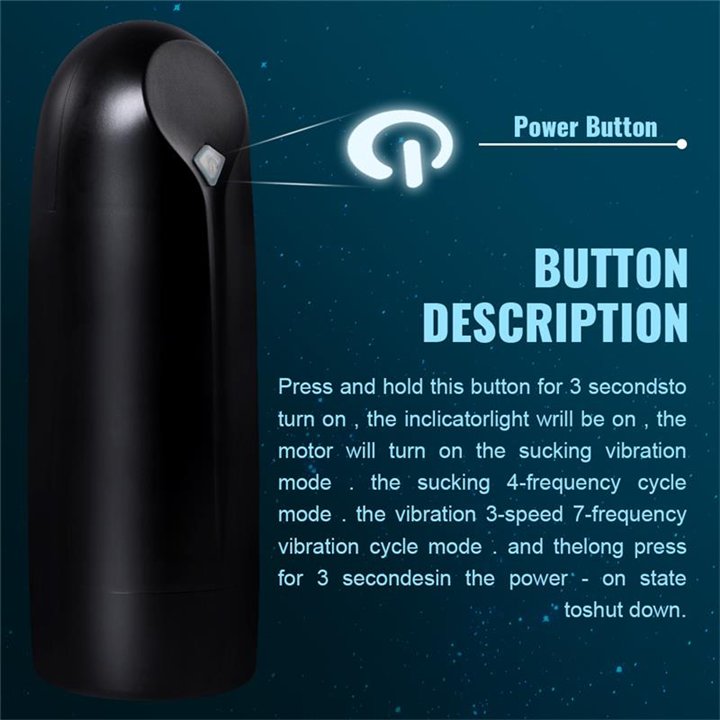 Zona Masturbator with Sucking Efect and Vibration - SQ-MA70074 - Teknashop Ltd