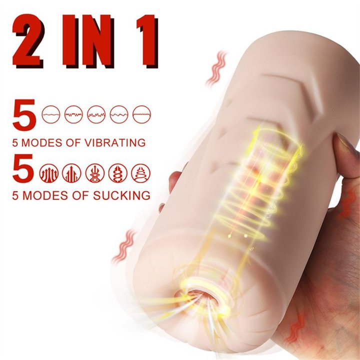 Masturbator with Sucking Efect and Vibration Suctroker V10.0 I - SQ-MA60144 - Teknashop Ltd