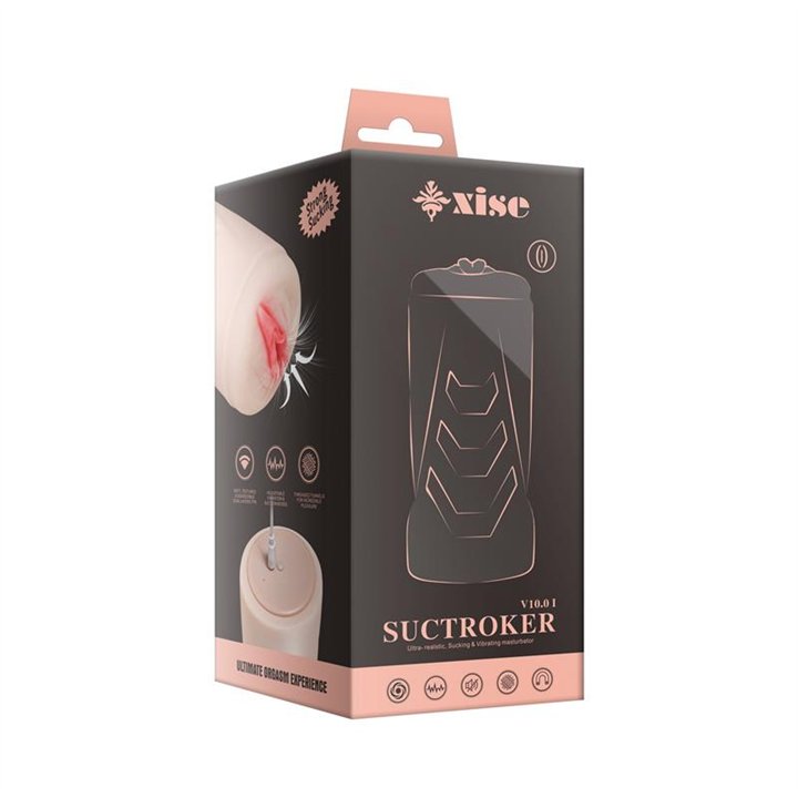 Masturbator with Sucking Efect and Vibration Suctroker V10.0 I - SQ-MA60144 - Teknashop Ltd