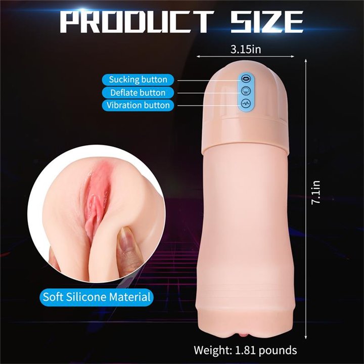 Masturbator with Vibration and Sucking Efect Suctroker V1.0 X - SQ-MA60143 - Teknashop Ltd