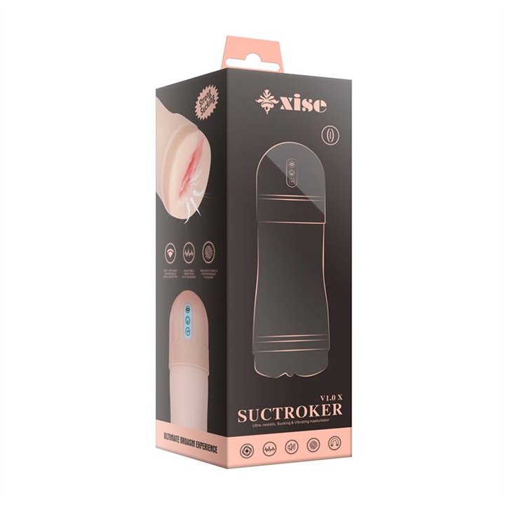 Masturbator with Vibration and Sucking Efect Suctroker V1.0 X - SQ-MA60143 - Teknashop Ltd