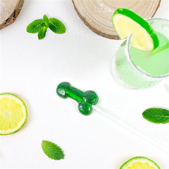 Penis Shaped Lollipop Mojito Flavor with Alcohol - F1729 - Teknashop Ltd