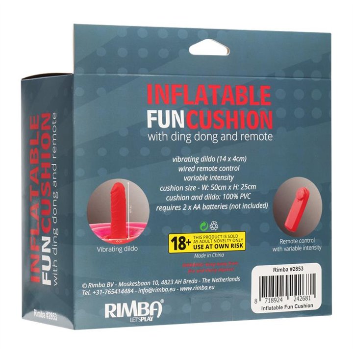 Inflatable Cushion with Vibrating Dildo and Rmote Ding Dong - R2853 - Teknashop Ltd