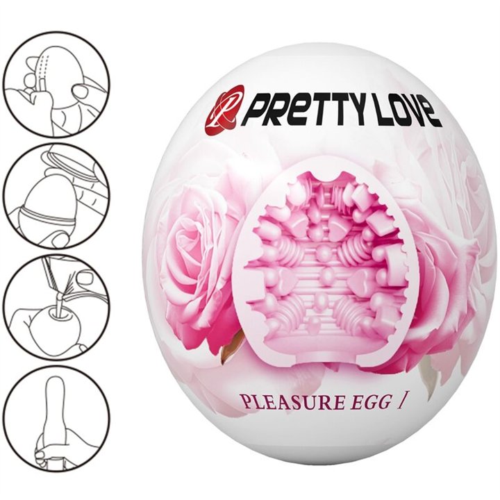 PRETTY LOVE - MALE MASTURBATOR EGG PINK - D-241862 - Teknashop Ltd