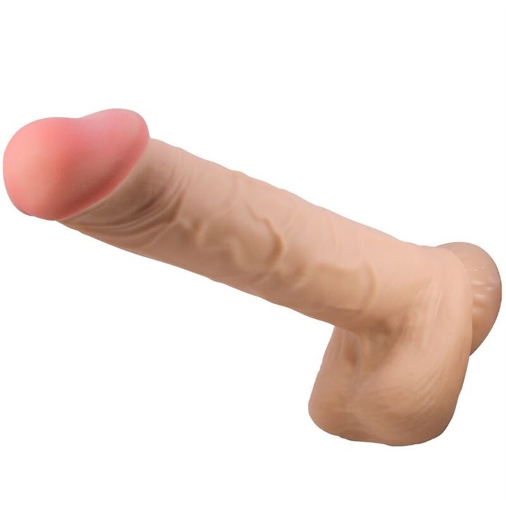 PRETTY LOVE - SLIDING SKIN SERIES REALISTIC DILDO WITH SLIDING SKIN SUCTION CUP FLESH 26 CM - D-238757 - Teknashop Ltd
