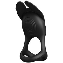 PRETTY LOVE - SILAS VIBRANT PENIS RING 7 VIBRATIONS BLACK SILICONE - D-238732 - Teknashop Ltd