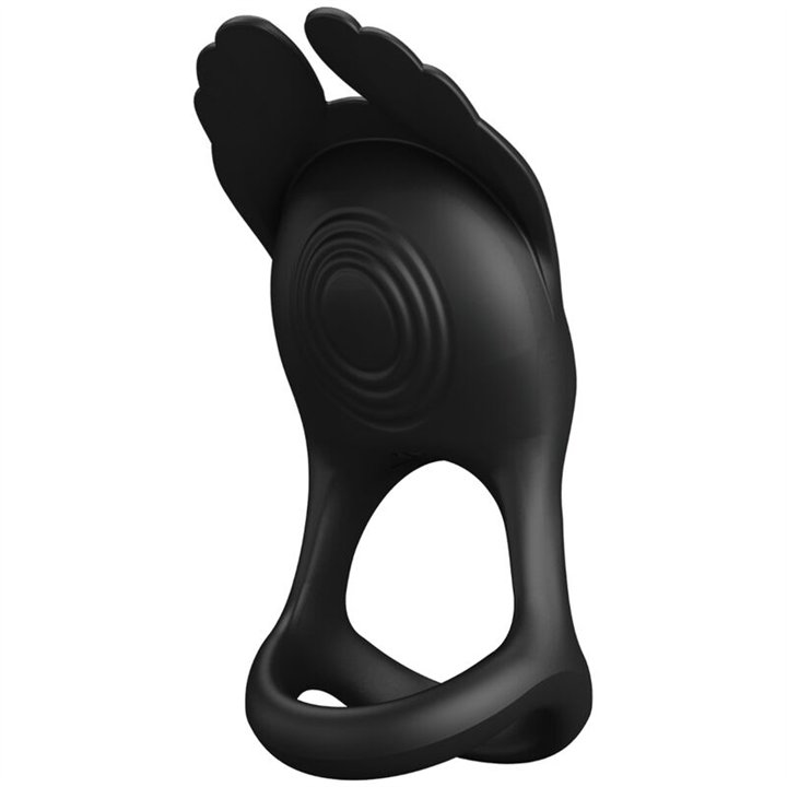 PRETTY LOVE - SILAS VIBRANT PENIS RING 7 VIBRATIONS BLACK SILICONE - D-238732 - Teknashop Ltd
