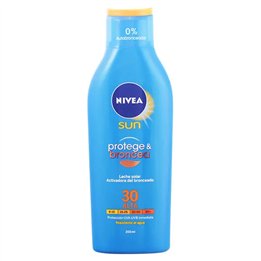 Nivea Sun Protect And Bronze Tan Activating Sun Lotion Spf30 200ml  - unisex - Teknashop Ltd